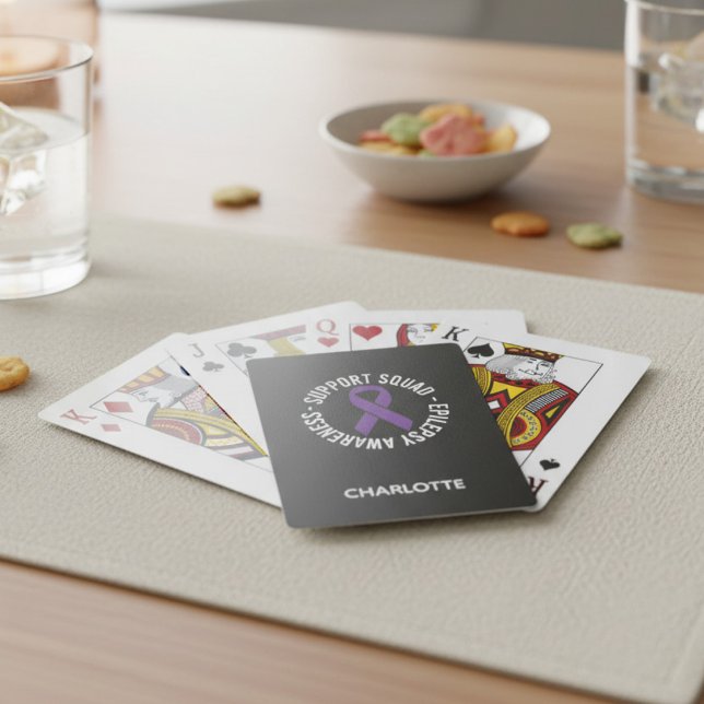 Personalised Epilepsy Support Squad Gift Playing Cards (Creator Uploaded)