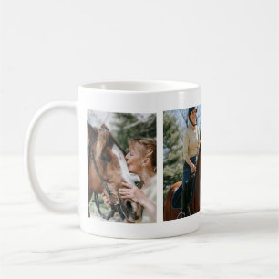 Personalised Equestrian Horse Girl Photo Collage Coffee Mug