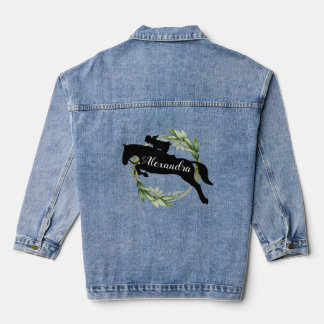 Personalised Equestrian Horse Riding Custom Name  Denim Jacket