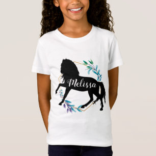 Personalised Equestrian Horse Riding Custom Name  T-Shirt