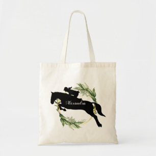 Personalised Equestrian Horse Riding Custom Name Tote Bag