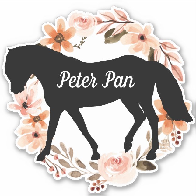 Personalised Equestrian Name Horse silhouette  (Front)