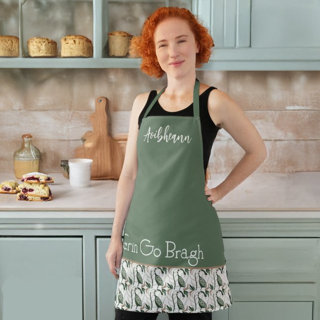 Personalised Erin Go Bragh Celtic Pattern Apron (Creator Uploaded)