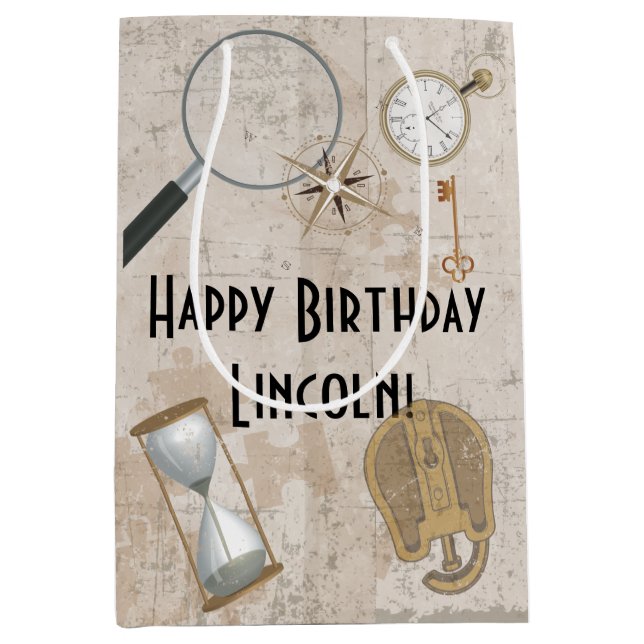 Personalised Escape Room Party Gift Bag (Front)