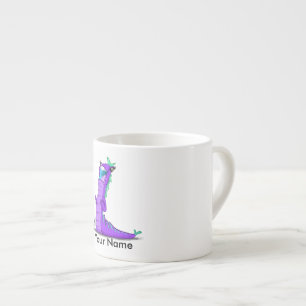 Personalised espresso mug with "L" Monster