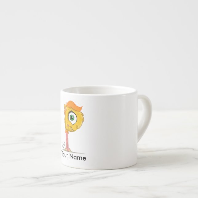 Personalised espresso mug with "P" Monster (Front Right)