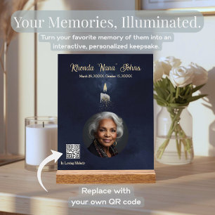 Personalised Eternal Light Memorial with Music Acrylic Sign