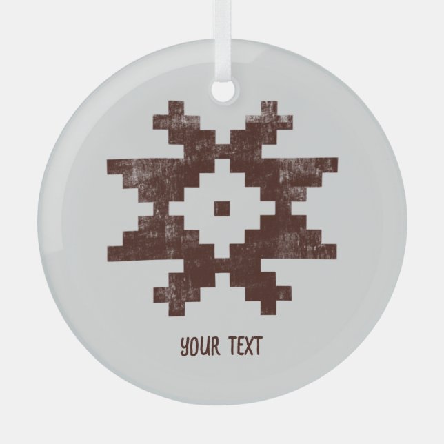 Personalised Ethnic Star Baltic Xmas Decoration (Front)