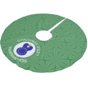 Personalised EU Angel Christmas Flag Brushed Polyester Tree Skirt