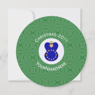 Personalised EU Angel Christmas Flag Invitation