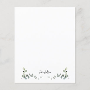 Personalised Eucalyptus Greenery Custom Stationery