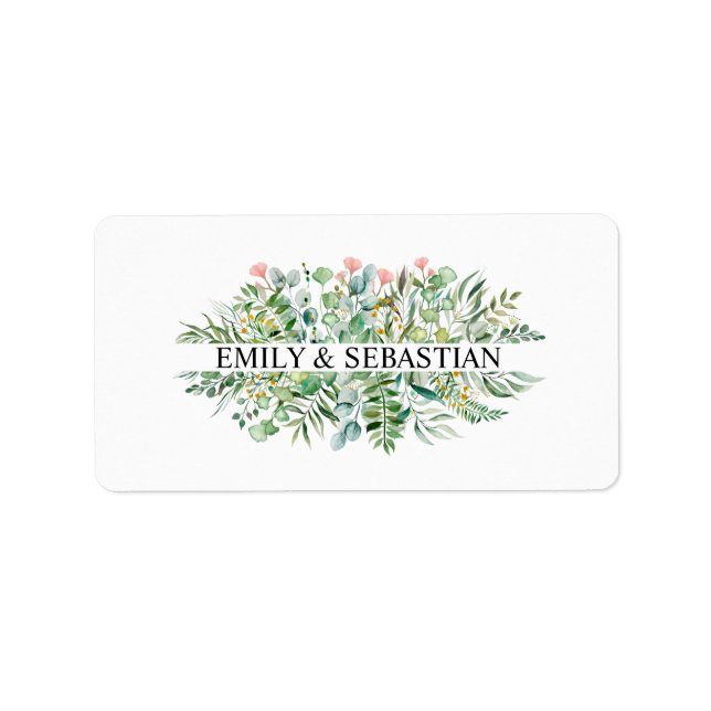 Personalised Eucalyptus Leafs  Label (Front)