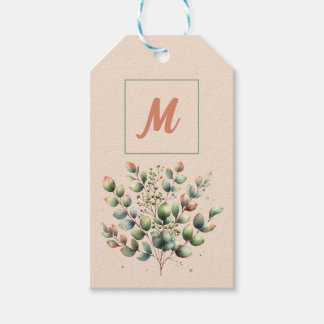 Personalised Eucalyptus watercolor cream coloured Gift Tags