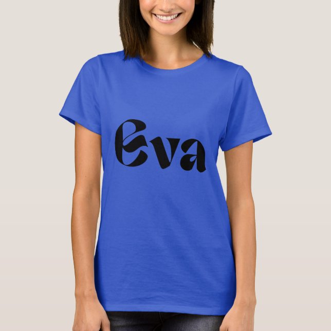 Personalised 'EVA' Printed Girl's T-Shirt (Front)
