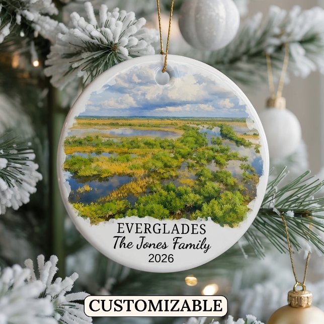 Personalised Everglades National Park, Florida Ceramic Tree Decoration (Creator Uploaded)