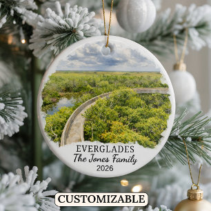 Personalised Everglades National Park, Florida Ceramic Tree Decoration