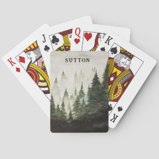 Personalised Evergreen Playing Cards