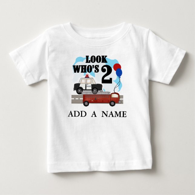 Personalised Everyday Heroes 2nd Birthday tshirt (Front)