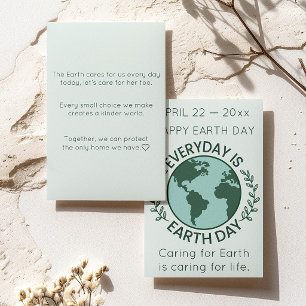 Personalised Everyday Is Earth Day Green Vintage Card