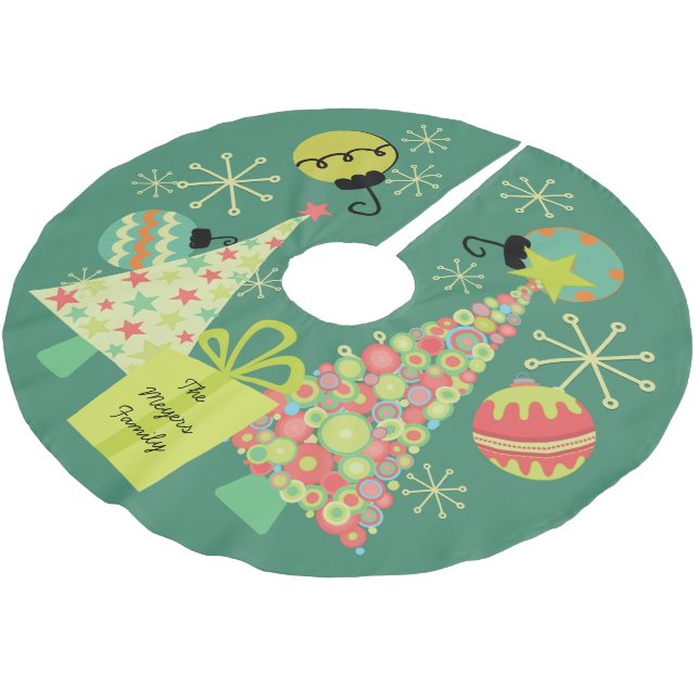 Personalised Everything Christmas Tree Skirt (Angled)