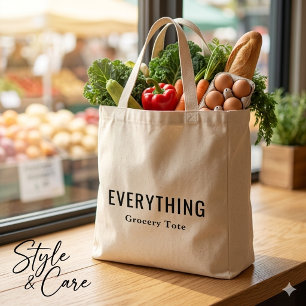 Personalised Everything Reusable Grocery Tote Bag