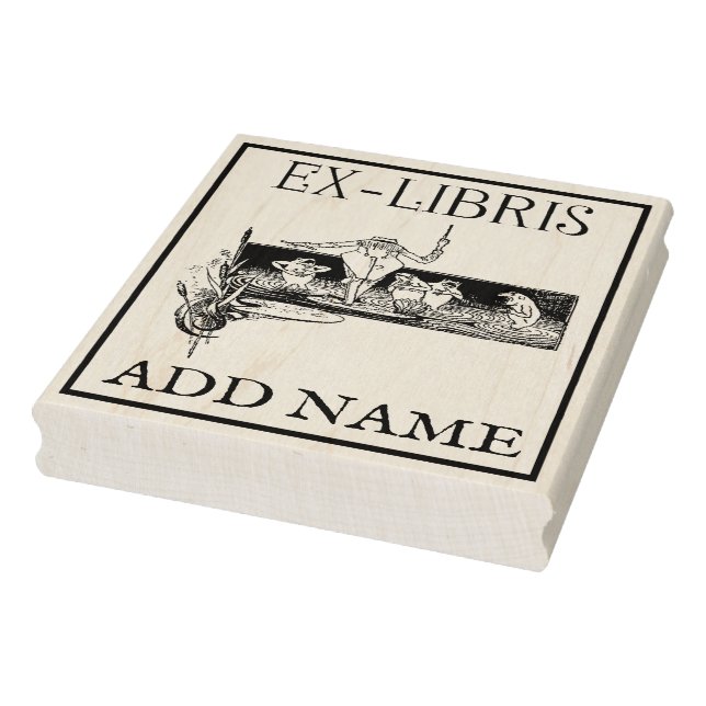 Personalised Ex-Libris Maple Wood Stamp (Stamp)