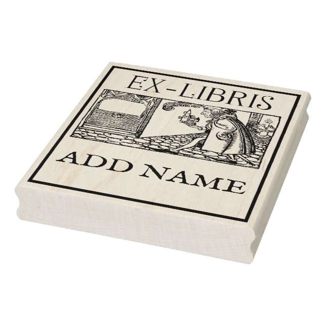 Personalised Ex-Libris Maple Wood Stamp (Stamp)
