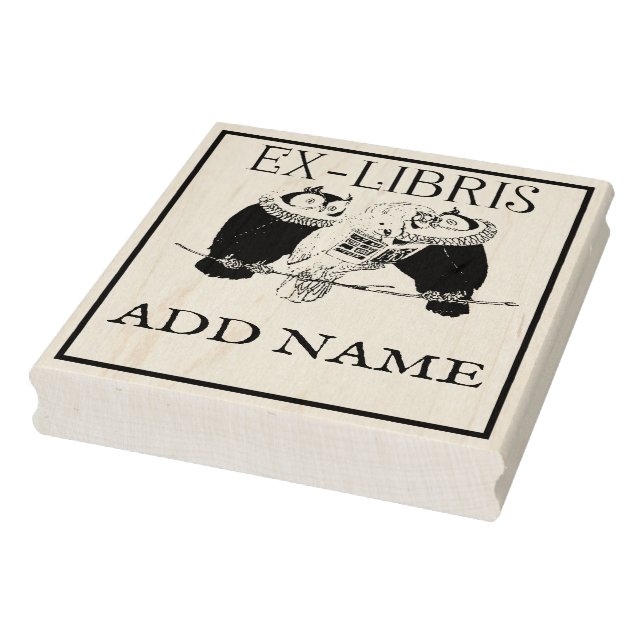 Personalised Ex-Libris Maple Wood Stamp (Stamp)
