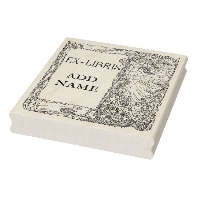 Personalised Ex-Libris Maple Wood Stamp (Stamp)