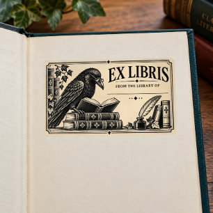 Personalised Ex Libris Vintage Bookplate Sticker