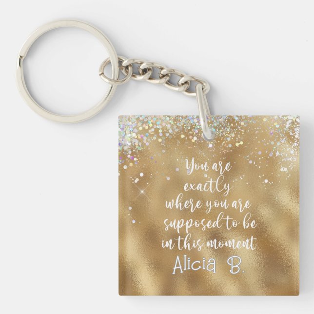 Personalised Exactly Where You're Supposed to Be Key Ring (Front)