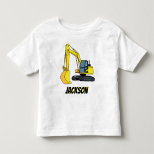 Personalised Excavator Construction Vehicle Toddler T-Shirt