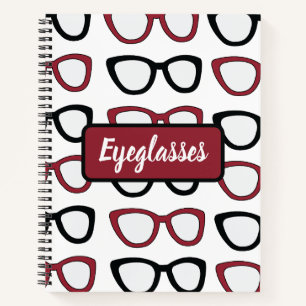 Personalised Eyeglasses Spectacles Optician  Notebook