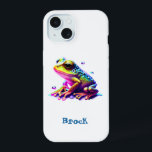 Personalised Fabulous Frog Phone Case<br><div class="desc">Custom case with colourful frog watercolor art for your phone. Customise the name using our tool and watch as it changes. Fun artwork you can carry with you. Great stocking stuffer or grad gift - perfect for any occasion! Check out all the beautiful phone cases in the Paws Charming shop,...</div>