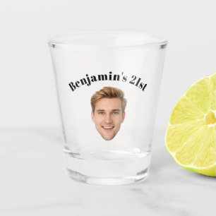 Personalised Face 10th 21st 30th 40th 50 Birthday Shot Glass