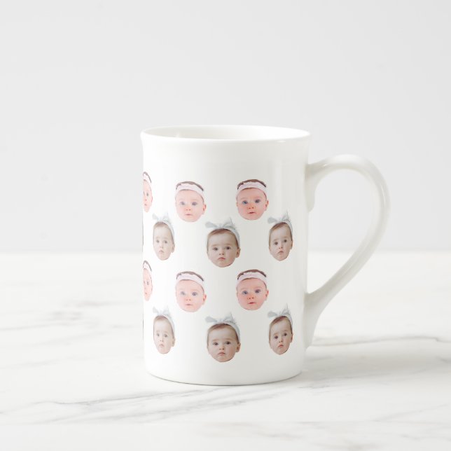 Personalised Face 2 Photo, Custom Mug Face Dad Mum (Right)