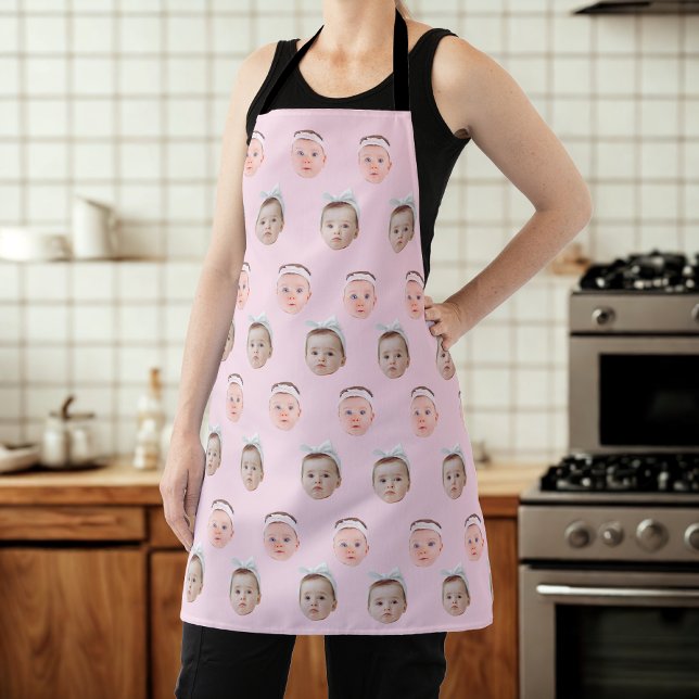 Personalised Face 2 Photos, Custom Face, Dad Mum  Apron (Creator Uploaded)