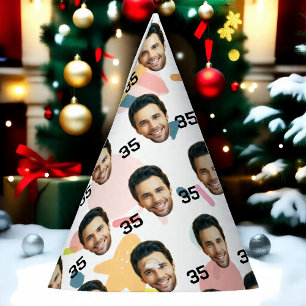 Personalised Face 30th 40th 50th 60th Birthday Party Hat