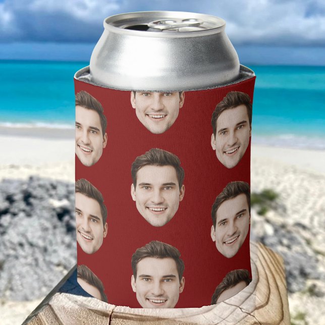 Personalised Face Birthday Favours Bachelor Party Can Cooler (Creator Uploaded)