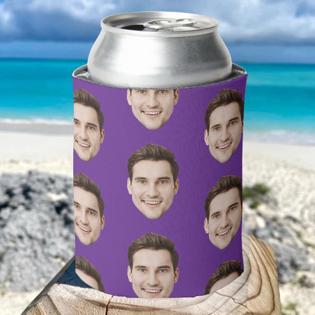 Personalised Face Birthday Favours Bachelor Party Can Cooler (Creator Uploaded)