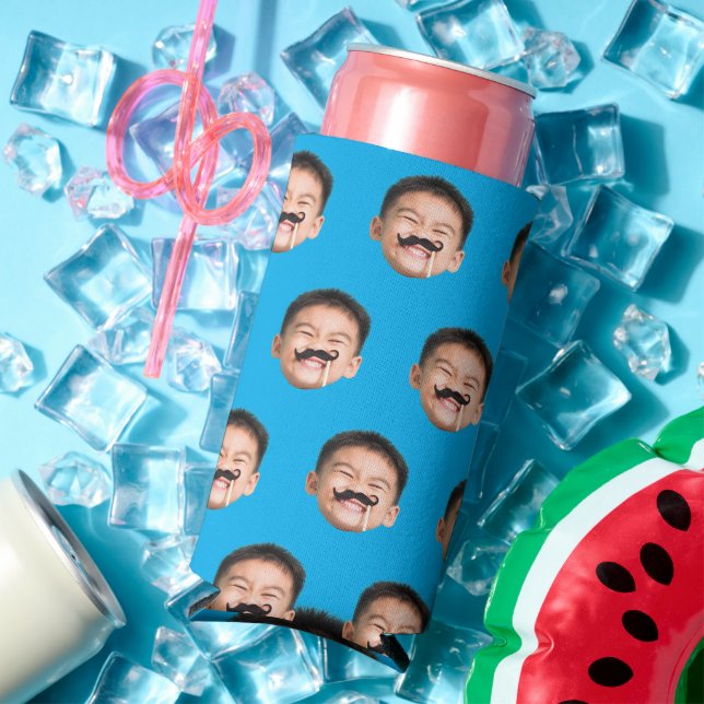 Personalised Face Birthday Favours Bachelor Party Seltzer Can Cooler (In Situ Summer)