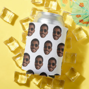 Personalised Face Can Cooler, Wedding Photo Cooler