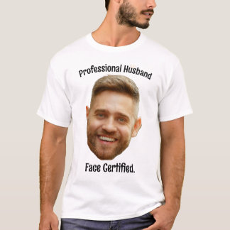 Personalised Face Custom Photo Funny Couple Him T-Shirt
