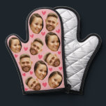 Personalised Face Custom Photo Heart Couple Blush  Oven Mitt<br><div class="desc">Funny Custom Oven Mitt & Pot Holder Set with Your Face, and your lover Baking Gifts for Women or Men for Kitchen Cooking, BBQ, Grillin faces Photo pattern, great gifts Whether it's a housewarming, a friend's birthday, wedding or any occasion. Turn up the heat in the kitchen with this hilarious...</div>