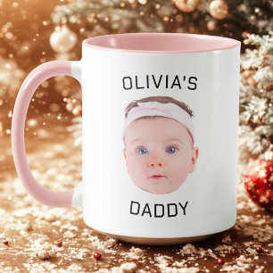 Personalised Face Mug, Custom Baby Mug, Dad Gift Mug