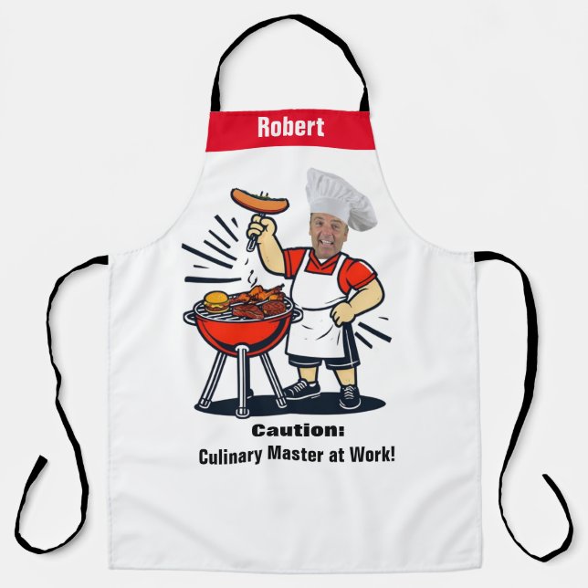 Personalised Face Photo Apron - Custom Gift! (Front)