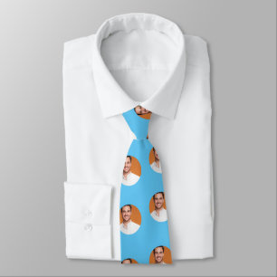 Personalised  Face Photo Blue  Tie