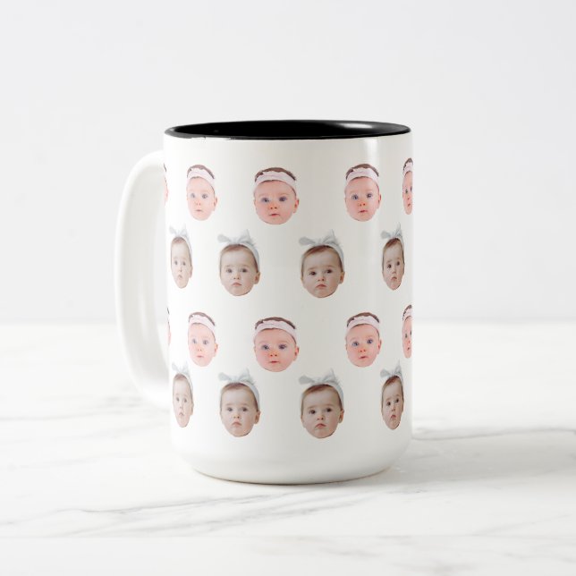Personalised Face Photo, Custom Mug Face, Dad Mum  (Front Left)