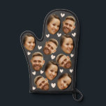 Personalised Face Photo Heart Couple Charcoal Grey Oven Mitt<br><div class="desc">Funny Custom Oven Mitt & Pot Holder Set with Your Face, and your lover Baking Gifts for Women or Men for Kitchen Cooking, BBQ, Grillin faces Photo pattern, great gifts Whether it's a housewarming, a friend's birthday, wedding or any occasion. Turn up the heat in the kitchen with this hilarious...</div>