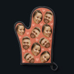 Personalised Face Photo Heart Couple Terracotta  Oven Mitt<br><div class="desc">Funny Custom Oven Mitt & Pot Holder Set with Your Face, and your lover Baking Gifts for Women or Men for Kitchen Cooking, BBQ, Grillin faces Photo pattern, great gifts Whether it's a housewarming, a friend's birthday, wedding or any occasion. Turn up the heat in the kitchen with this hilarious...</div>